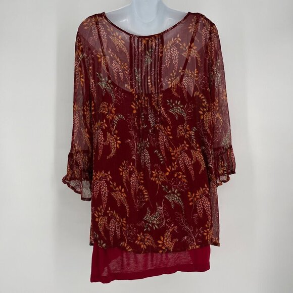 Sundance Winthrop Garden Blouse Top Size XL - Picture 4 of 7